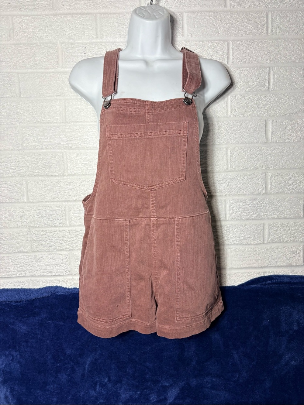 Women's Rose Denim Short Overalls